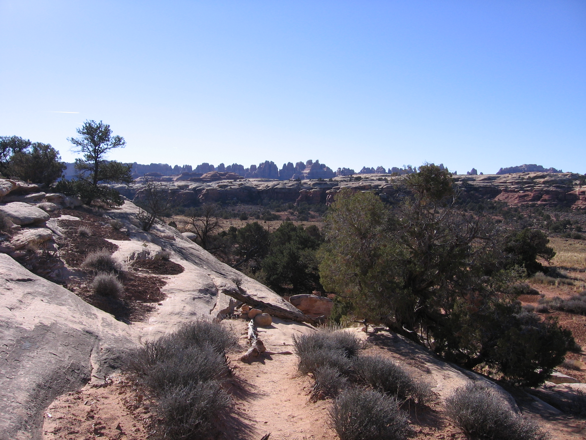 Starting to hike from the Squaw Flat trailhead in Canyonlands.