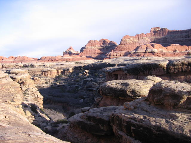 view down into Lost Canyon