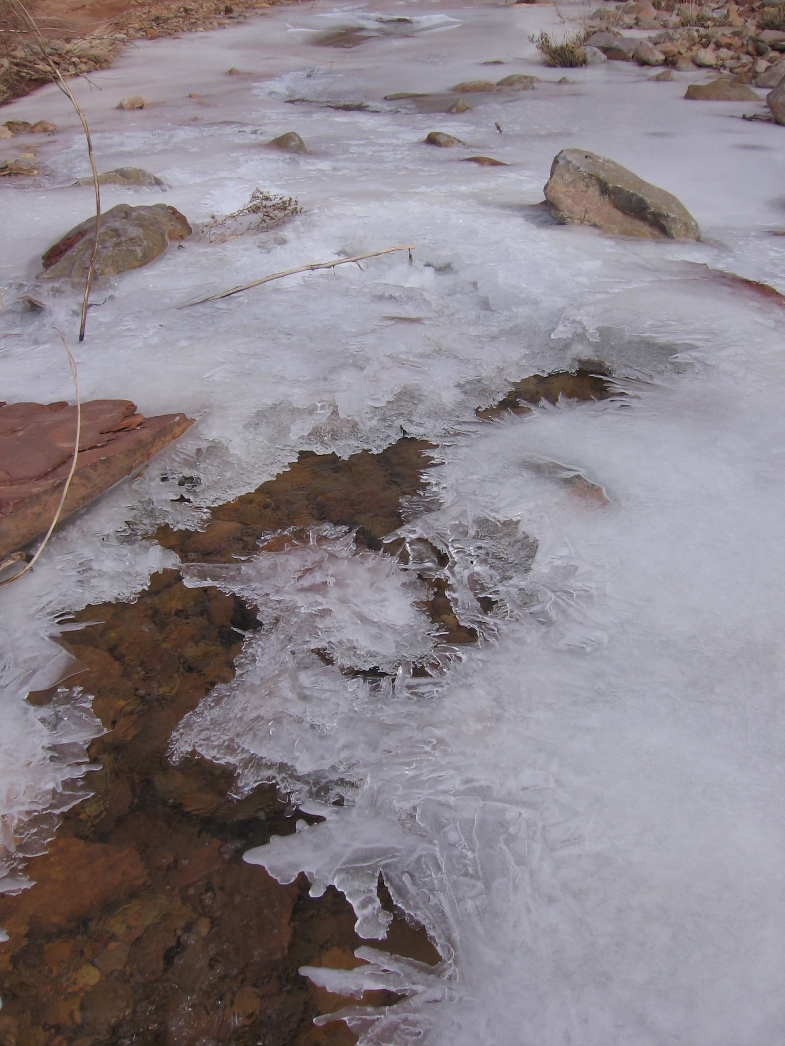 fantastic crystaline ice structures