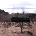 Ominous lost canyon signage