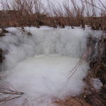 Salt creek frozen waterfall