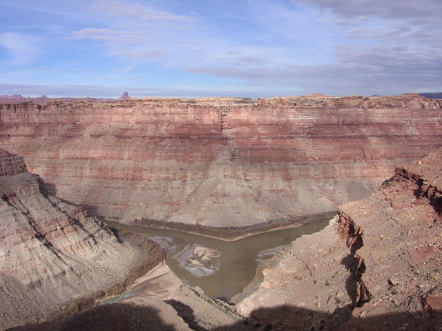 The Confluence.  The Green River comes from the left and joins in the center, the Colorado river comes from the right, the pair 