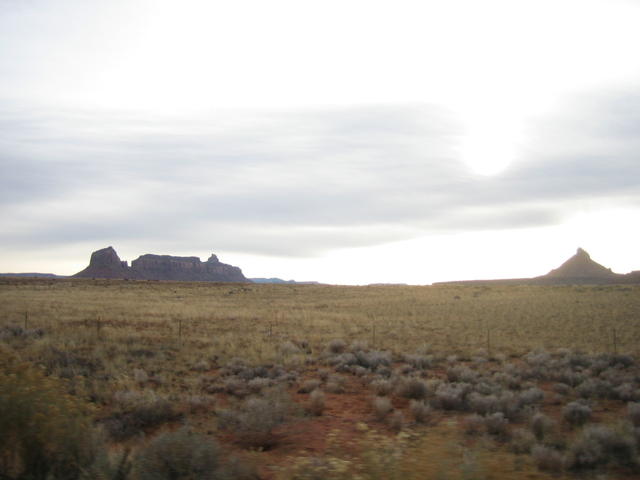 The huge fields on the drive out of Canyonlands