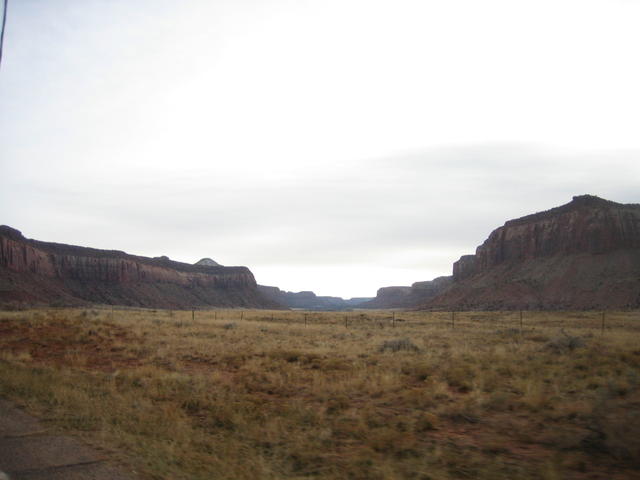 The huge fields on the drive out of Canyonlands