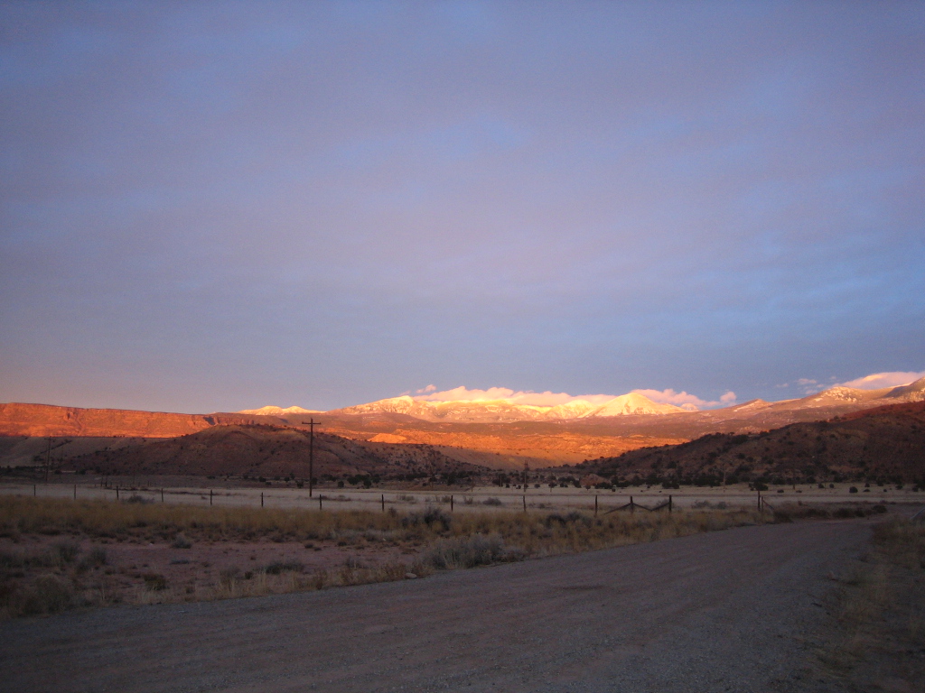 Sunset and the La Sals
