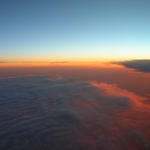 Over Denmark, Sunset at 35000 feet